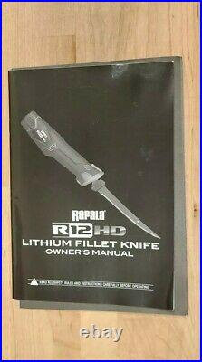 Rapala R12 Heavy Duty Lithium Fillet Knife with Storage Case R12HDRF Pre-Owned