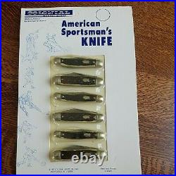 Rare Vintage 1977 Colonial USA Sportsman's 2 Blade Folding Knife Store Displ12pk