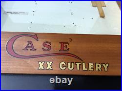 Rare Vtg Case XX Knife 1960's Wood Store Counter Display Case with Key