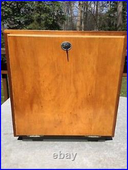 Rare Vtg Case XX Knife 1962 Wood Store Counter Display Case with Key & Orig wire