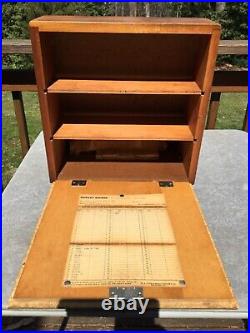 Rare Vtg Case XX Knife 1962 Wood Store Counter Display Case with Key & Orig wire