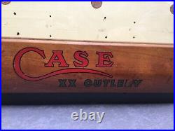 Rare Vtg Case XX Knife 1962 Wood Store Counter Display Case with Key & Orig wire