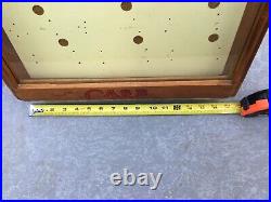 Rare Vtg Case XX Knife 1962 Wood Store Counter Display Case with Key & Orig wire