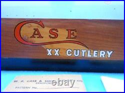 Rare Vtg Case XX Knife 1976 Wood Store Counter Display Case with Key & Orig Extras