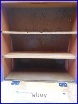 Rare Vtg Case XX Knife 1976 Wood Store Counter Display Case with Key & Orig Extras
