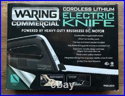 Read Waring Commercial Cordless Lithium Electric Carving Knife WEK200 Read Waring Commercial Cordless Lithium Electric Carving Knife WEK200