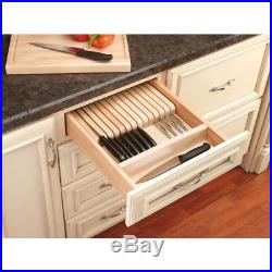 Rev-A-Shelf Knife Drawer Organizer 19 Slots Wood Kitchen Storage Case Holder