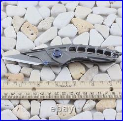 Rike Alien1 Framelock Folding Knife Bohler M390 Stainless Gray Titanium