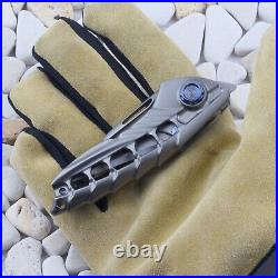 Rike Alien1 Framelock Folding Knife Bohler M390 Stainless Gray Titanium