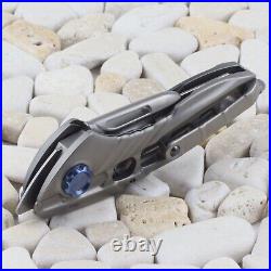 Rike Alien1 Framelock Folding Knife Bohler M390 Stainless Gray Titanium