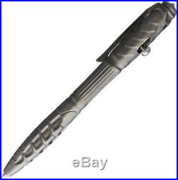 Rike Knife Black Titanium Glass Breaker Pen with Storage Case Pouch TR01