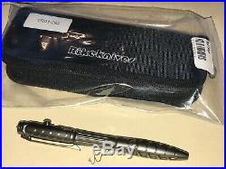Rike Knife Black Titanium Glass Breaker Pen with Storage Case Pouch TR01
