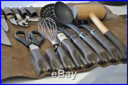 Royal leather Knife Roll Chef Bag/Knives Storage Bag Carry Case Tool Kit 16 Slot