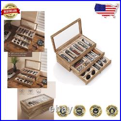 Rustic 3-Layer Knife Display Case for 15-22 Knives Perfect Men's Gift
