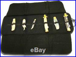 SAFE AND SOUND Folding 12 Knife Collection Roll Storage Carry Case Display Black