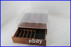 SEE NOTES boldworks Pocket Knife Display Case For Collections w Holders Storage