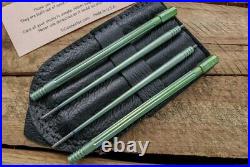 SK Knives Milled TiSushi Sticks Anno Green with Leather Storage Case