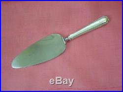 STERLING SILVER CAKE KNIFE 1930s UNKNOWN PATTERN INITIAL G / CLOTH STORAGE CASE