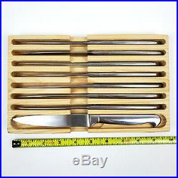 Sabatier BALANCE Steak Knife Set 8 Stainless Steel Knives withWood Storage Case