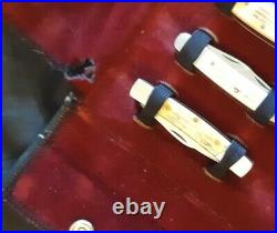 Sales /storage case, 24 Vintage Folding Knives, Wild Turkey, Manzor, Barlow