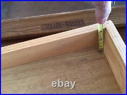 Schrade Walden knife display Case wooden Box storage Knives Medals