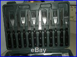 Set Of 18 Piece Koch Messer Stainless Knives, Sharpener, Storage Case New