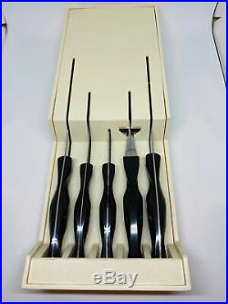 Set of 5 Cutco Knives with Storage Case/Wall Rack