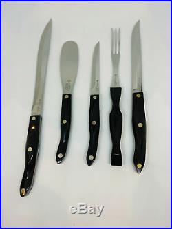 Set of 5 Cutco Knives with Storage Case/Wall Rack