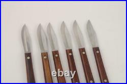 Set of 6 Case XX CAP 255 Stainless Paring Knives with Wood Handles in Storage Box