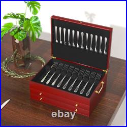 Silverware Storage Box 3-Layer Wooden Silverware Chest Flatware Storage Case wit Silverware Storage Box 3-Layer Wooden Silverware Chest Flatware Storage Case wit