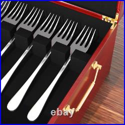 Silverware Storage Box 3-Layer Wooden Silverware Chest Flatware Storage Case wit Silverware Storage Box 3-Layer Wooden Silverware Chest Flatware Storage Case wit