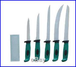 Sportsman Fishing and Hunting Knife Fixed Blade with Storage Case (6-Piece)