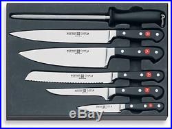 Stainless Steel Cutlery Set 6 Piece Kitchen Knife Cutter Storage Case Black