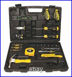 Stanley Household Repair Utility Mixed Hand Tool Kit With Case 65 Piece Storage