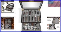 Stylish Pocket Knife Case with Glass Top Perfect for Gifting and Display Stylish Pocket Knife Case with Glass Top Perfect for Gifting and Display