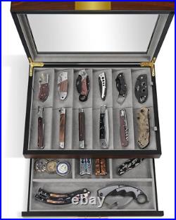 Stylish Pocket Knife Case with Glass Top Perfect for Gifting and Display Stylish Pocket Knife Case with Glass Top Perfect for Gifting and Display