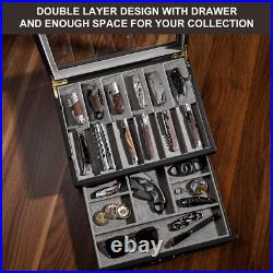 Stylish Pocket Knife Case with Glass Top Perfect for Gifting and Display Stylish Pocket Knife Case with Glass Top Perfect for Gifting and Display