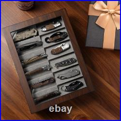 Stylish Pocket Knife Case with Glass Top Perfect for Gifting and Display Stylish Pocket Knife Case with Glass Top Perfect for Gifting and Display
