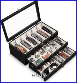 Stylish Solid Wood Knife Display Case with Buckle Ideal for Groomsmen Gifts