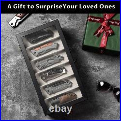 Stylish Solid Wood Knife Display Case with Buckle Ideal for Groomsmen Gifts