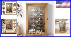 Stylish Wall Mount Knife Holder with Lockable Acrylic Door 7 Knives Capacity