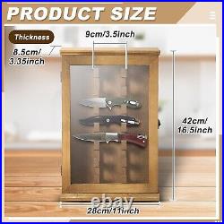 Stylish Wall Mount Knife Holder with Lockable Acrylic Door 7 Knives Capacity