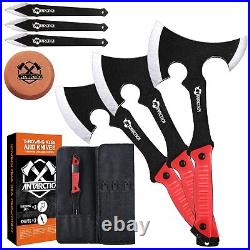 Throwing Axes and Throwing Knives Set 3 Pack 11 Full Tang Stainless Steel To