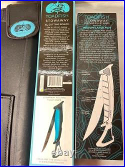 ToadFish 8.5 Fillet Knife + 22 x 14 XL Cutting Board + Storage Case BRAND NEW ToadFish 8.5 Fillet Knife + 22 x 14 XL Cutting Board + Storage Case BRAND NEW