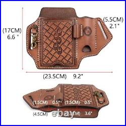 Tourbon Leather Cell Phone Holster with Belt Loop Case Tool EDC Folding Knives