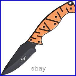 V NIVES Altered Beast Orange G10 Black D2 Steel Fixed Blade Knife 30008