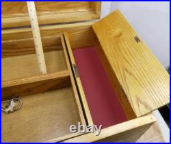 VERY NICE OAK STORAGE KNIFE GUN TOOL JEWELRY COLLECTIBLES BOX CASE Cabinet VERY NICE OAK STORAGE KNIFE GUN TOOL JEWELRY COLLECTIBLES BOX CASE Cabinet