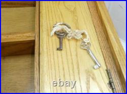 VERY NICE OAK STORAGE KNIFE GUN TOOL JEWELRY COLLECTIBLES BOX CASE Cabinet VERY NICE OAK STORAGE KNIFE GUN TOOL JEWELRY COLLECTIBLES BOX CASE Cabinet