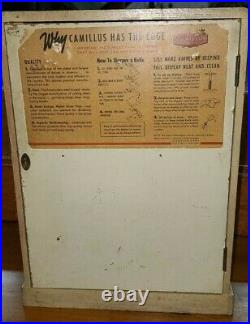 VINTAGE Camillus Knife Knives Store Display Case Rare Countertop