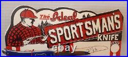 VINTAGE POCKET KNIFE STORE DISPLAY CARD IDEAL SPORTSMAN'S KNIFE 12 Count NOS